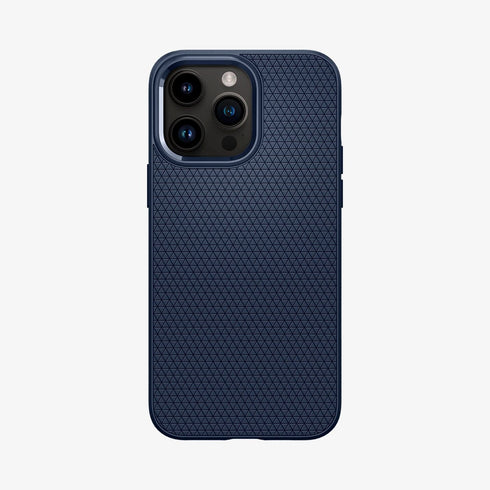 ACS04813 - iPhone 14 Pro Max Case Liquid Air in matte black showing the back